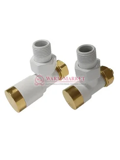 Комплект клапанов с ручной регулировкой Elegant 6042 Белый - Золото