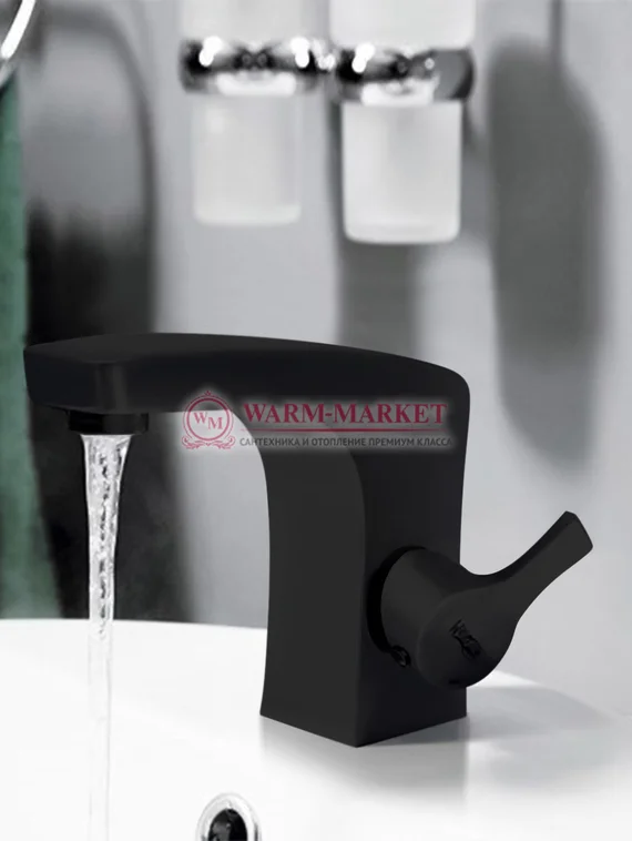 Смеситель для умывальника черный Berkel 4803-Bl