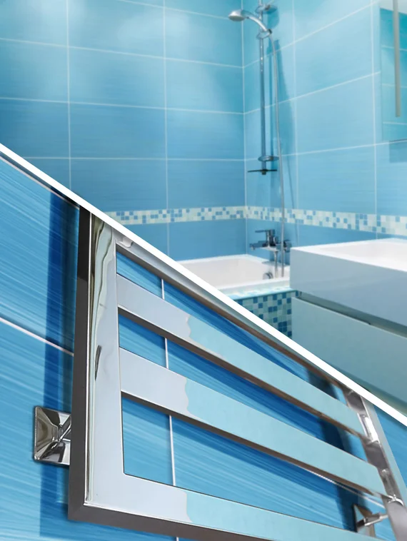 Tempra - дизайн полотенцесушитель с широким профилем прямоугольного сечения