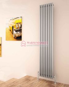 Дизайнерский полотенцесушитель из матовой полированной нержавеющей стали Versailles Carisa