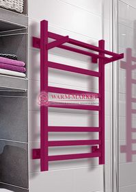 Quadro V 30+ Ral-цветной полотенцесушитель из квадратного и прямоугольного профиля с полкой