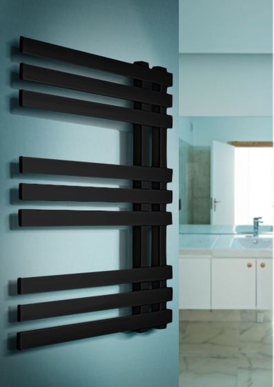 Vega - электрический дизайн полотенцесушитель оригинальной формы с квадратным профилем