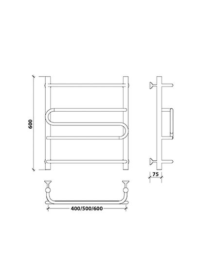 Водяной полотенцесушитель Secado Валенсия 2 из нержавеющей стали