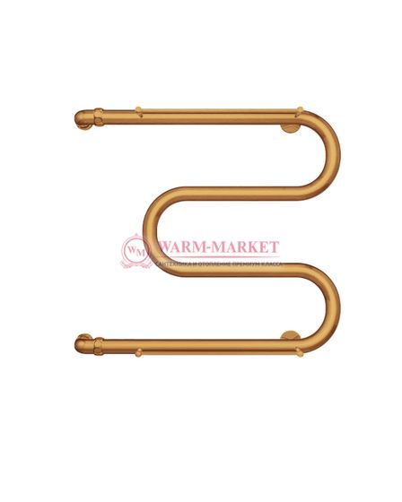 М-образный - водяной полотенцесушитель с полкой, боковое подключение