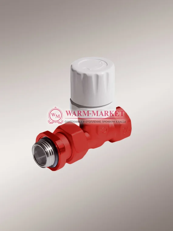 Purmo вентиль термостатический прямой ½ МТВ 130 белый красный