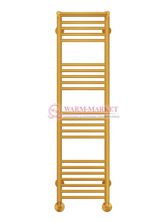 Аврора П22-1 - электрический полотенцесушитель с двумя полками, цвет золото