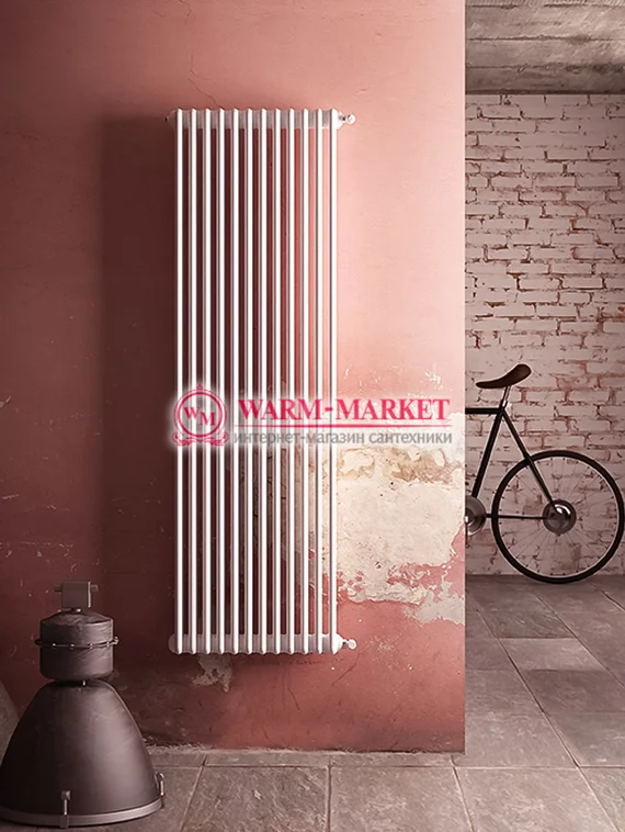 Вертикальный трубчатый радиатор Dia Norm 2180-12 секций, двухтрубный с боковым подключением