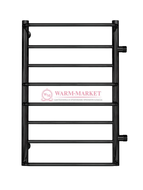 Евромикс П8 - водяной полотенцесушитель, боковое подключение, черный