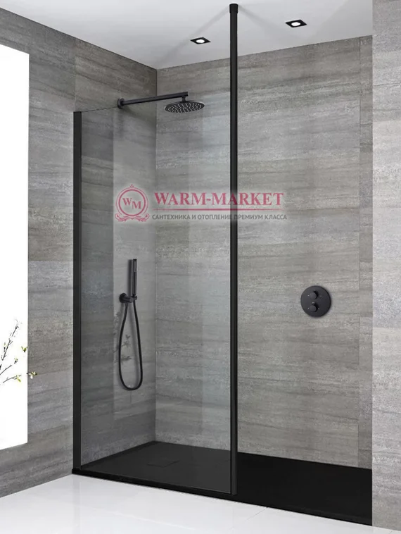 Душевой термостатический комплект Warmer Black Line Bl 400300-10D Termo