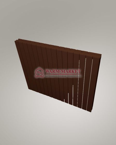 Solo V 2 1750 - вертикальный трубчатый радиатор из прямоугольного профиля двухтрубный коричневого цвета