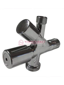 Кран комбинированый хромированный DN15 1/2 GZ x 3/8 GZ x 3/4 GZ