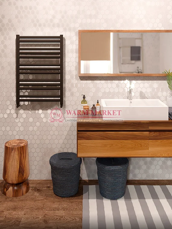 Mandarino Tubo 500х800 - цветной полотенцесушитель из анодированного алюминия, модель 13/24