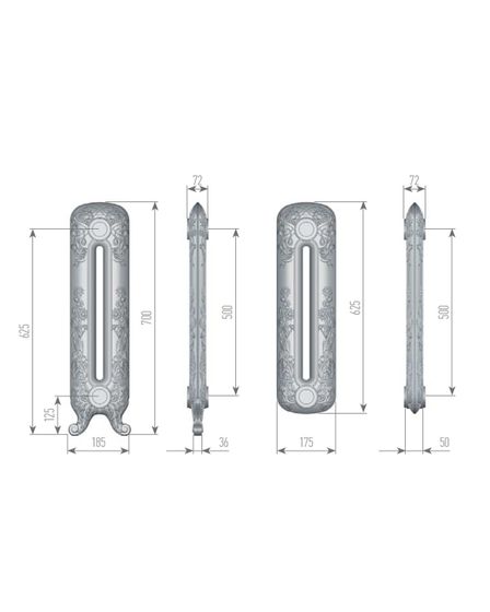 Exemet Magica 500 - чугунный дизайн радиатор