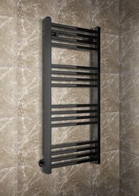 Modus Black - черный водяной полотенцесушитель с квадратным профилем