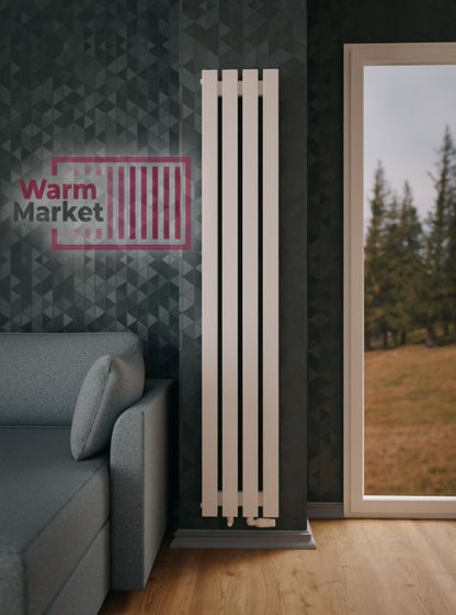 Axxinot Verde 60х60 V - вертикальный водяной радиатор высотой 1750 мм, 8 секций