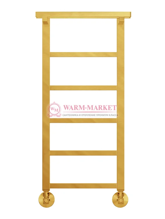 Контур П6-1 - водяной полотенцесушитель с полкой, нижнее подключение, цвет золото