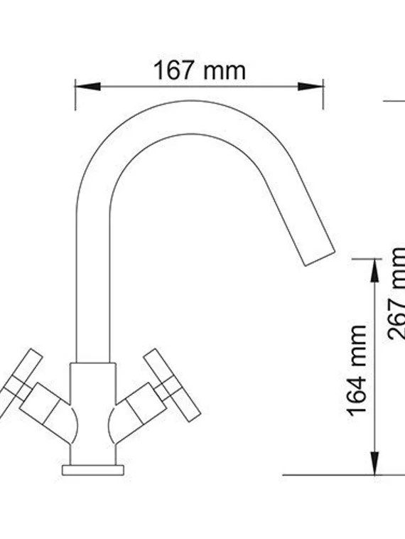 Смеситель для умывальника черный Weser 7803-Bl