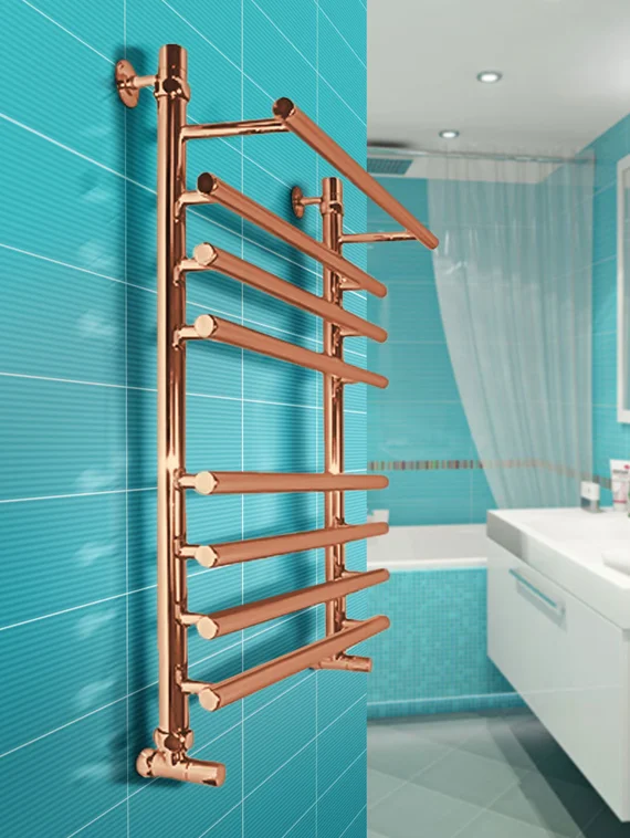 Sofia A Bronze - бронзовый полотенцесушитель с выдвинутыми вперед верхними перекладинами