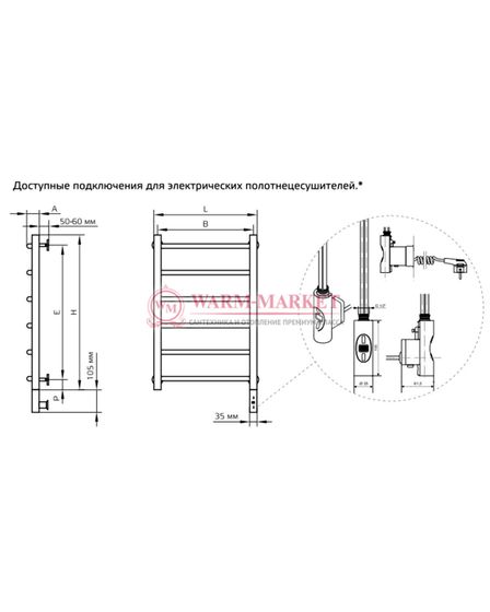 Полотенцесушитель ArtofSpace Classical