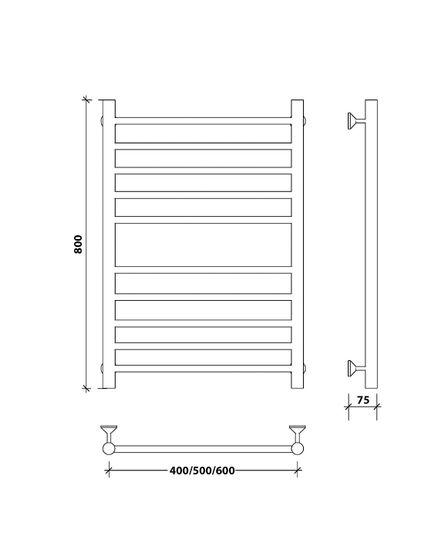 Водяной полотенцесушитель Secado Триада 4 из нержавеющей стали