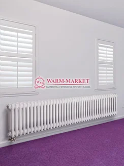 Трубчатый радиатор Dia Norm 2057-38 секций, двухтрубный с нижним правым/левым подключением.