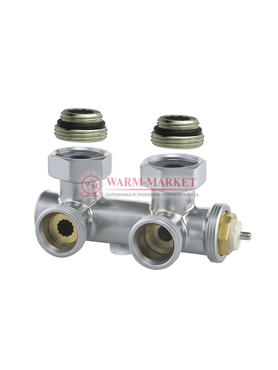 Узел термостатический угловой с байпасом Hummel Designtechnik 3/4НРx1/2НР