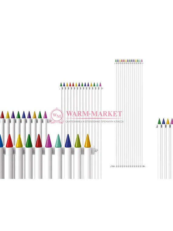 Вертикальный дизайн радиатор Tubes Matitone