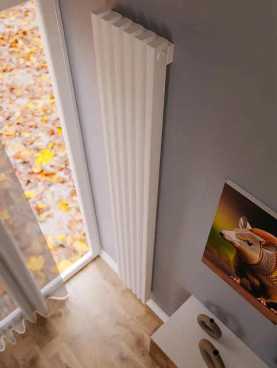 Bronto Plex V - вертикальный трубчатый радиатор высотой 2500 мм, нижнее разнесенное подключение