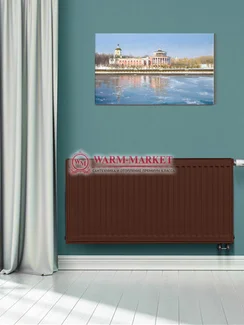 Dia Norm Ventil Compact СV 33, высотой 500 мм - панельный радиатор с нижним подключением коричневого цвета