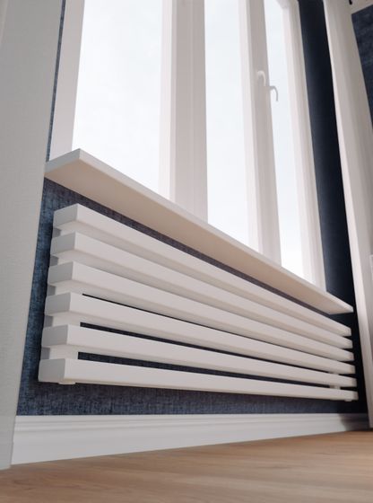 Bronto Plex Z - горизонтальный трубчатый радиатор шириной 1500 мм, нижнее правое подключение