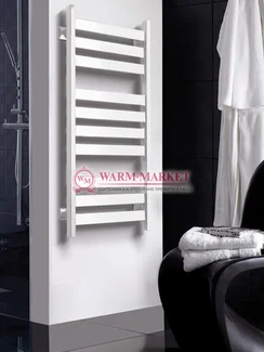 Quadro V 50 White-белый полотенцесушитель из квадратного и прямоугольного профиля