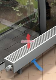 Напольный конвектор KZTO Radiator Элегант Мини 130х80, 1 теплообменник