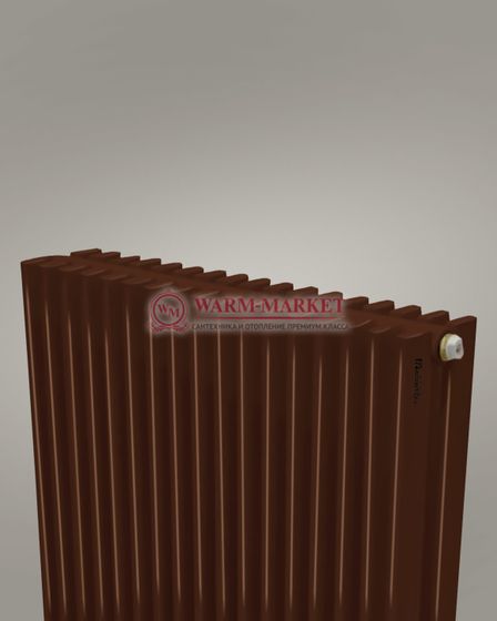Paralleli v 2 1750 шаг 25 вертикальный трубчатый радиатор из прямоугольного профиля коричневого цвета