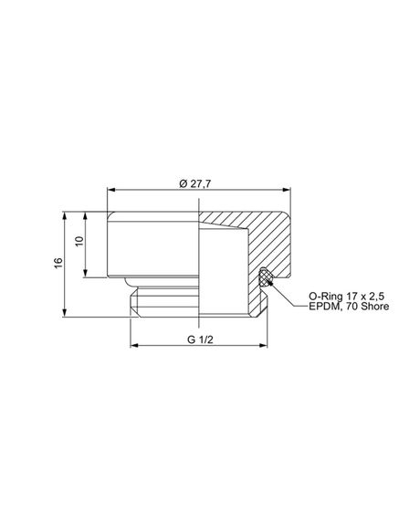 Заглушка дизайн Hummel Designtechnik 1/2&quot;
