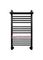Mini P 800х400 - узкий полотенцесушитель с полкой из нержавеющей стали 400 мм. шириной, черный.