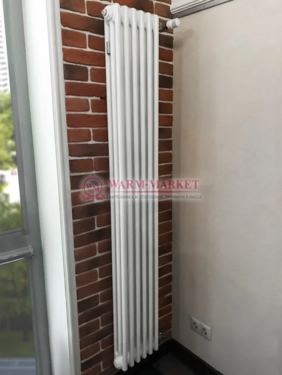 Вертикальный трубчатый радиатор Arbonia 1800 мм высотой, трехтрубный №12 боковое подключение