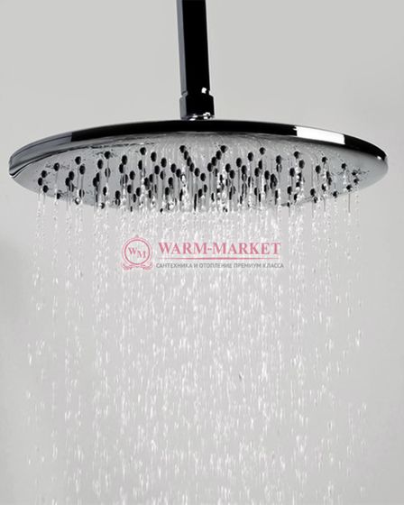 Встраиваемый комплект для душа с верхней душевой насадкой и лейкой черный А14030-Bl