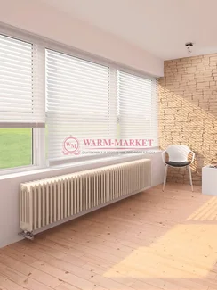 Трубчатый радиатор Arbonia 2040 двухтрубный, нижнее с вентилем подключение