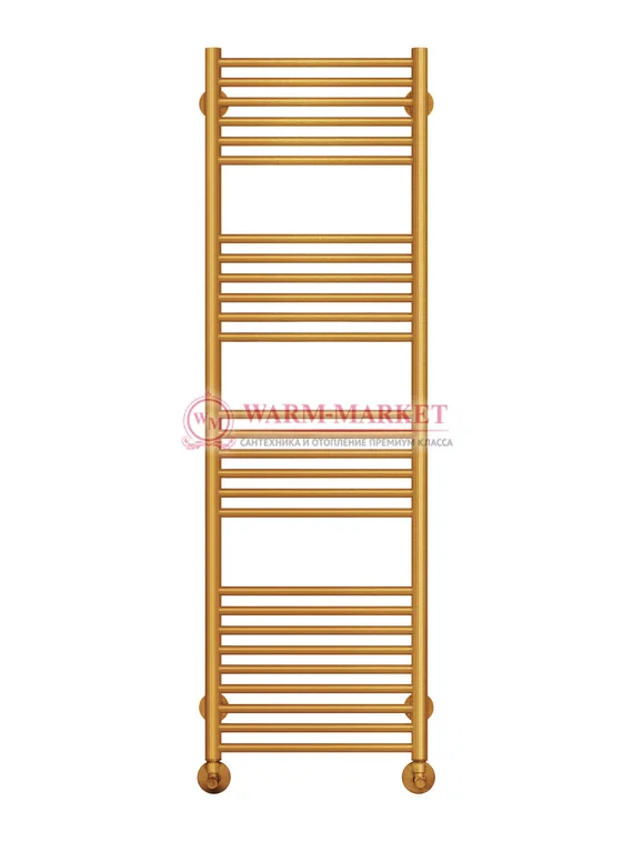 Аврора П27-2 - водяной полотенцесушитель, нижнее подключение, цвет бронза