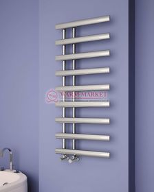 Дизайнерский полотенцесушитель из матовой полированной нержавеющей стали Nero Carisa