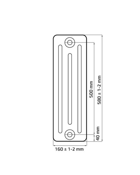 Toulon 500/160 - чугунный дизайн радиатор