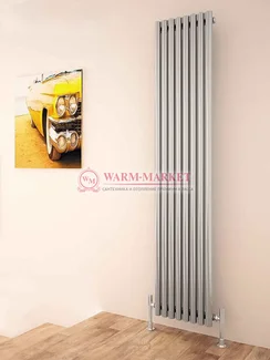 Дизайнерский полотенцесушитель из матовой полированной нержавеющей стали Versailles Carisa