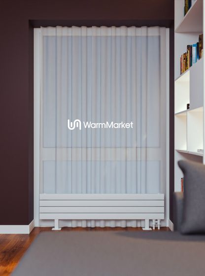 Bareng Temper ZN 1500 - напольный трубчатый радиатор шириной 1500 мм, нижнее правое подключение