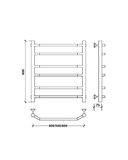 Водяной полотенцесушитель Secado Агата 2 из нержавеющей стали