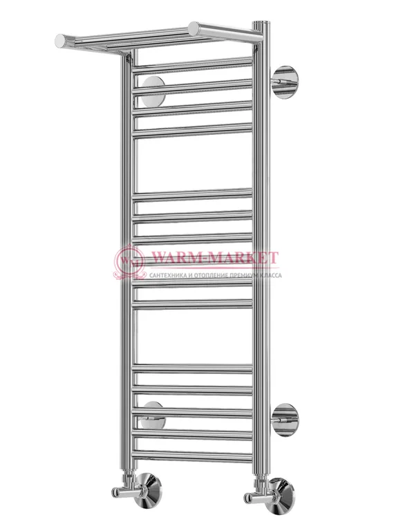 Аврора П16-1- электрический полотенцесушитель с полкой, цвет золото