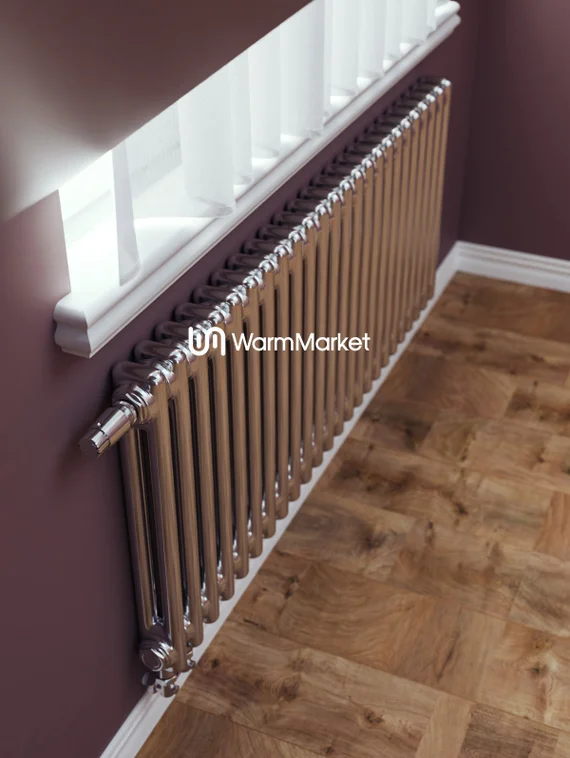 Axxinot Sentir Chrome 2050 - стальной трубчатый радиатор, нижнее подключение с термовентилем N69 твв