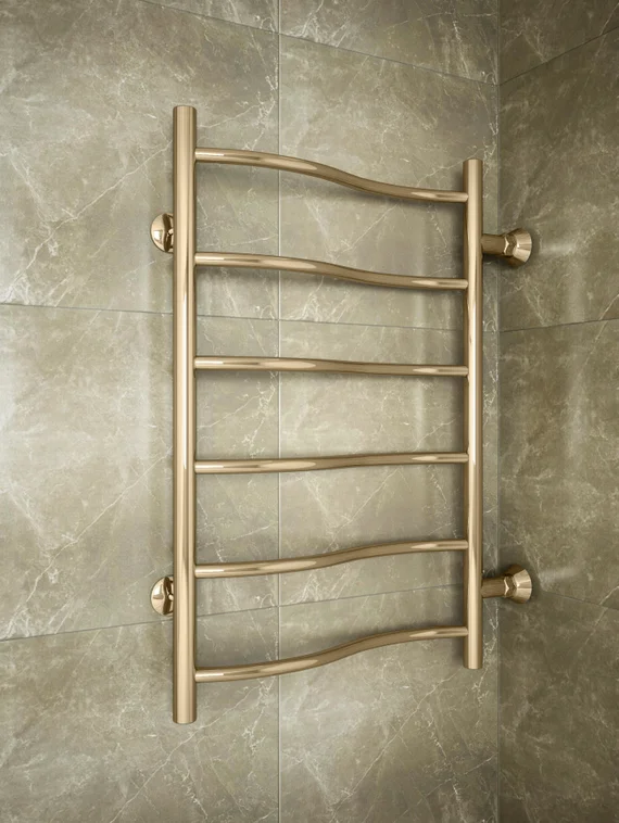 Volna Bronze -  слегка изогнутый бронзовый полотенцесушитель