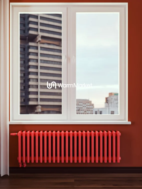 Bareng Softy 3037 - трехтрубный трубчатый радиатор высотой 370 мм, нижнее подключение с термостатикой