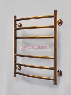 Fincopper (FC) - электрический полотенцесушитель из меди для ванной комнаты, цвет состаренная медь