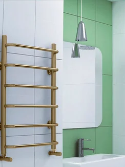 Standart Bronze - бронзовый полотенцесушитель с перекладинами выдвинутыми вперед.